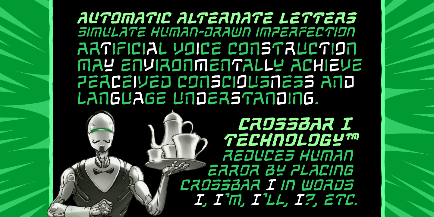 Cybervox Italic Font preview